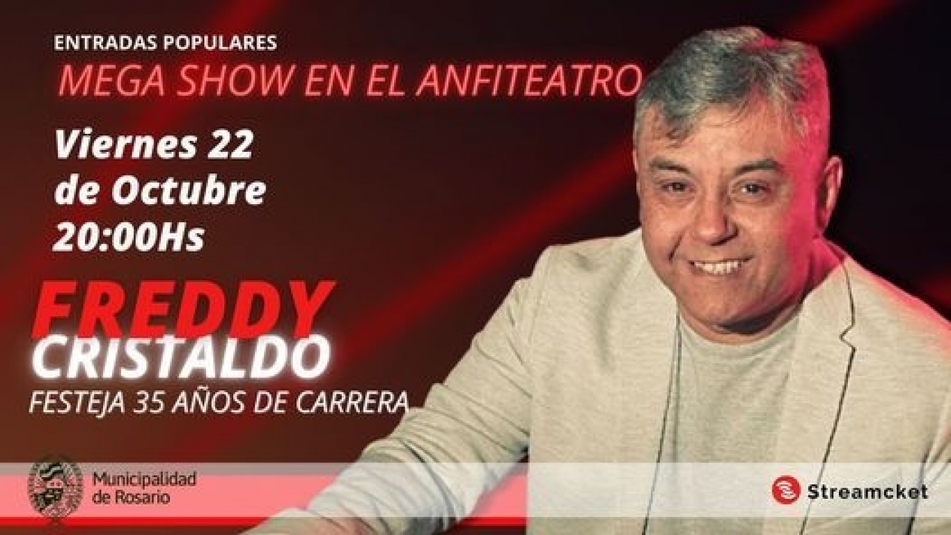Se viene Freddy Cristaldo al Anfiteatro ¿Te lo vas a perder?