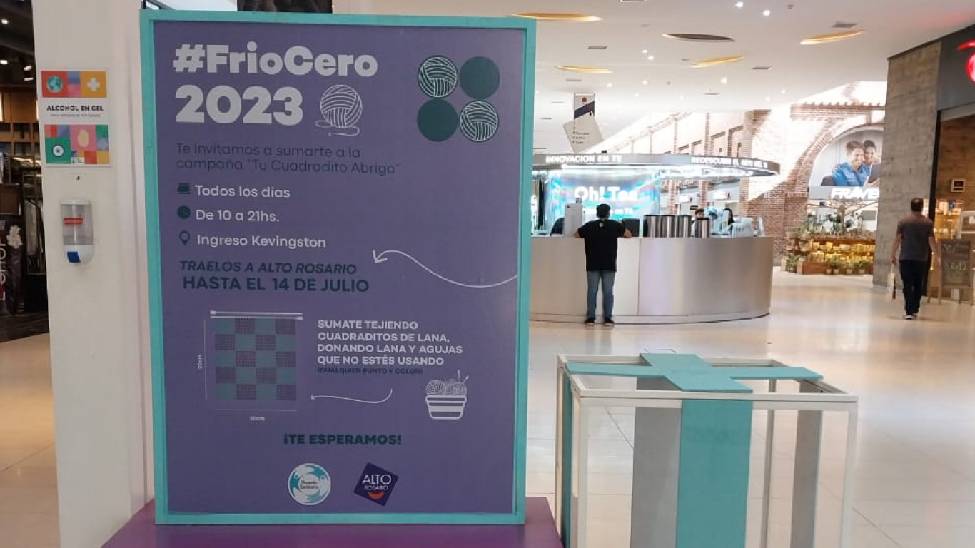  Alto Rosario junto a Rosario Solidaria llevarán adelante un año más la campaña “Tu Cuadradito Abriga – Frío Cero”
